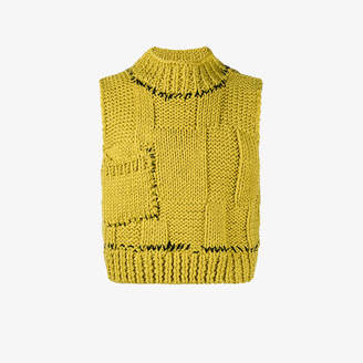 Raf Simons Cropped knitted sweater vest