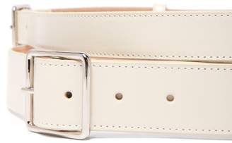 Alexander McQueen Double Wrap Leather Belt - Womens - White