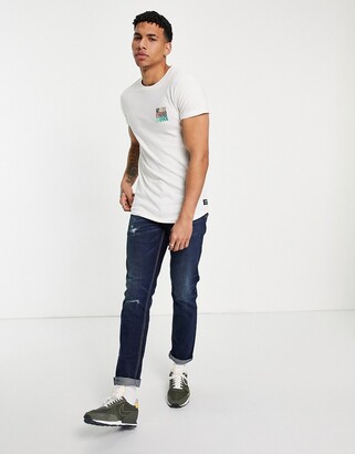 Tom Tailor t-shirt with back print in off white