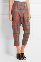Thumbnail for your product : Vivienne Westwood D.f. Flap Cropped Tartan Wool Tapered Pants - IT42