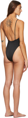 Versace Underwear Black Greek Key One-Piece Swimsuit