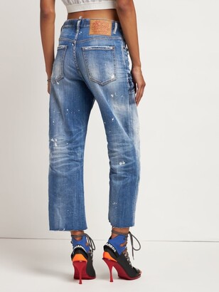 DSQUARED2 LA distressed washed straight jeans