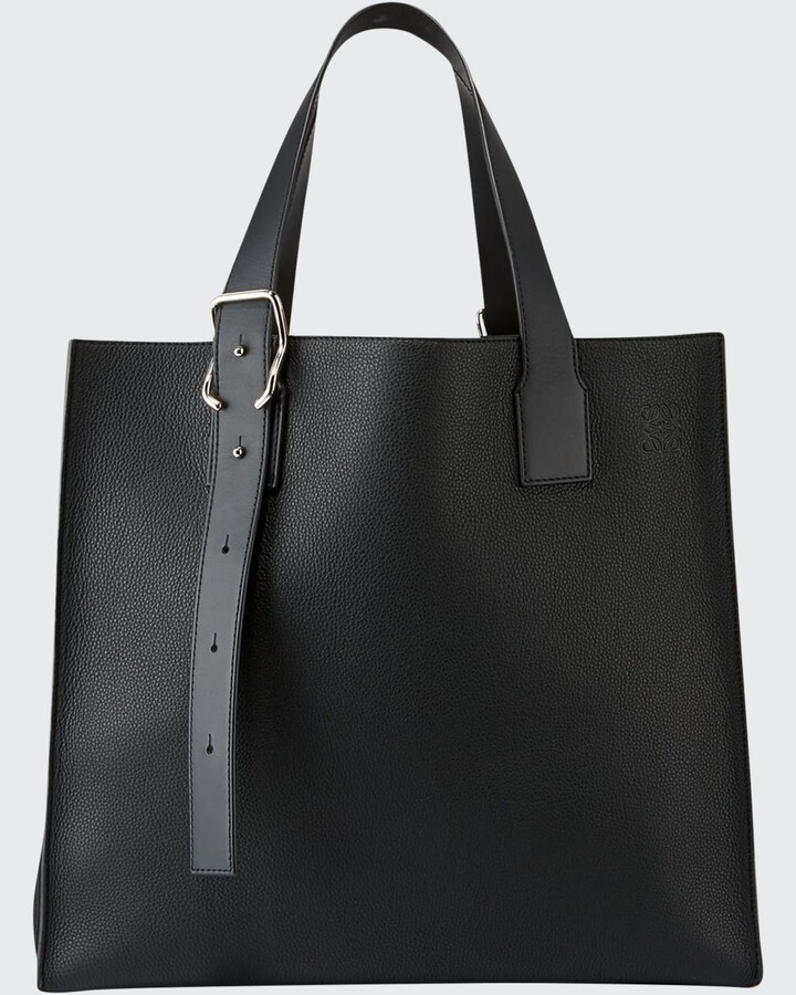 Loewe Men's Leather Tote Bag with Buckle Straps ShopStyle