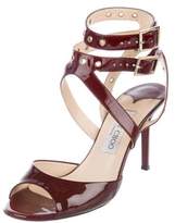 Thumbnail for your product : Jimmy Choo Patent Leather Embellished Sandals gold Patent Leather Embellished Sandals