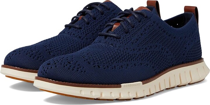 Cole Haan Zerogrand Remastered Stitchlite Wingtip Men's Lace-up Boots Marine Blue/Ivory : 8.5 D - Medium, Textile