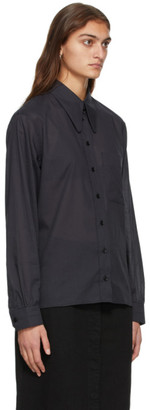 Lemaire Navy Pointed Collar Shirt