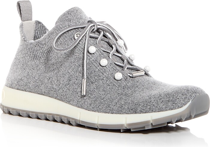 Jimmy Choo Women's Veles Embellished Knit Low Top Sneakers