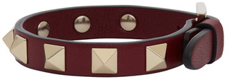 Valentino Burgundy Garavani Rockstud Bracelet