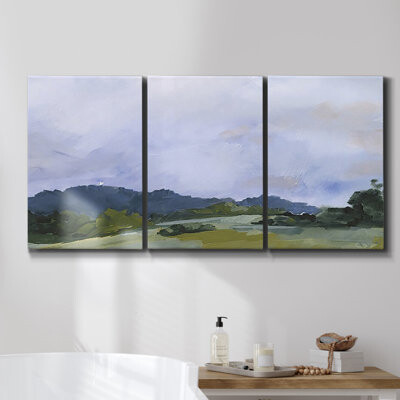 Wildon Home Layered Petals III On Canvas 3 Pieces Print