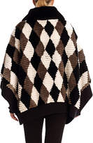 Thumbnail for your product : Gorski Diamond-Pattern Sheared Beaver Poncho with Wool-Cashmere Knit