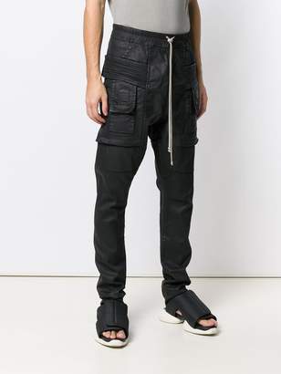 Rick Owens waxed cargo trousers