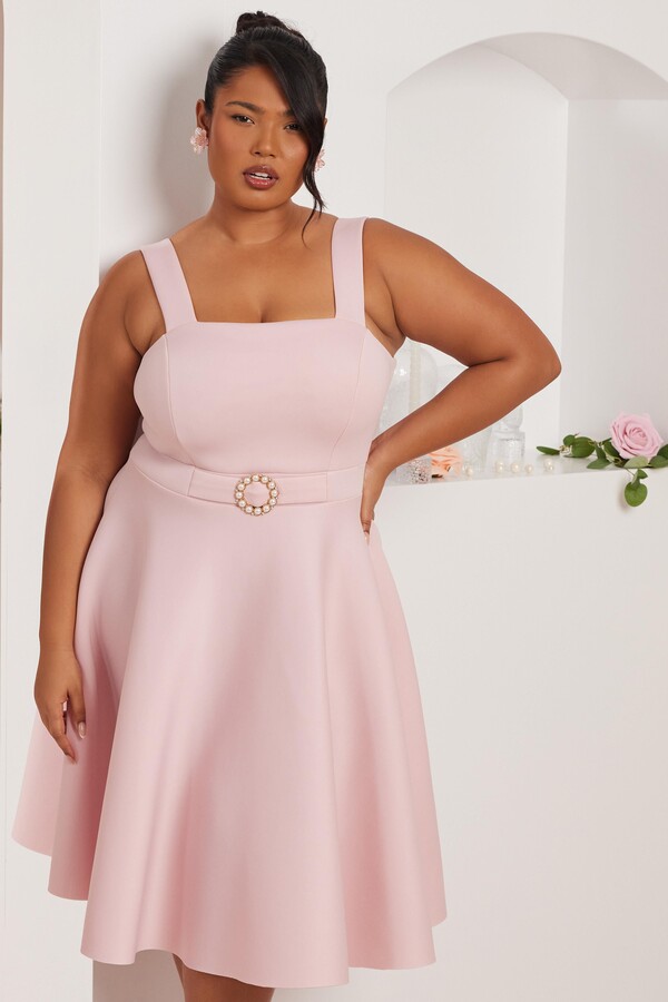 Skater Dress Pink Outfits For Plus Size Pink Skater Dress ShopStyle
