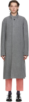 Issey Miyake Grey Wool Braver Coat