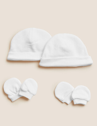 Marks and Spencer 2pk Premature Hats & Mittens Set (3lbs-4lbs)