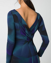 Thumbnail for your product : Le Château Geo Print Knit Cowl Back Mini Dress