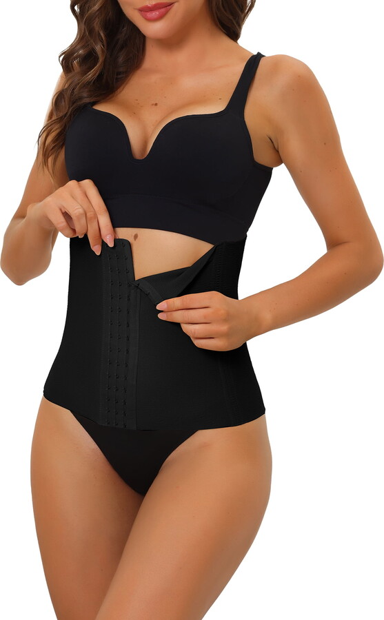 Unique Bargains Women’s Waist Corset Workout Tummy Control Body Shaper M Black