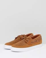 Thumbnail for your product : ASOS Boat Shoes In Tan With Perforation Detail