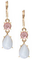 Thumbnail for your product : Anne Klein Blush Crystal and Cat Eye Stone Drop Earrings