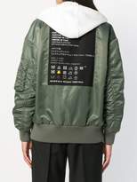 Thumbnail for your product : Miu Miu detachable hood bomber jacket