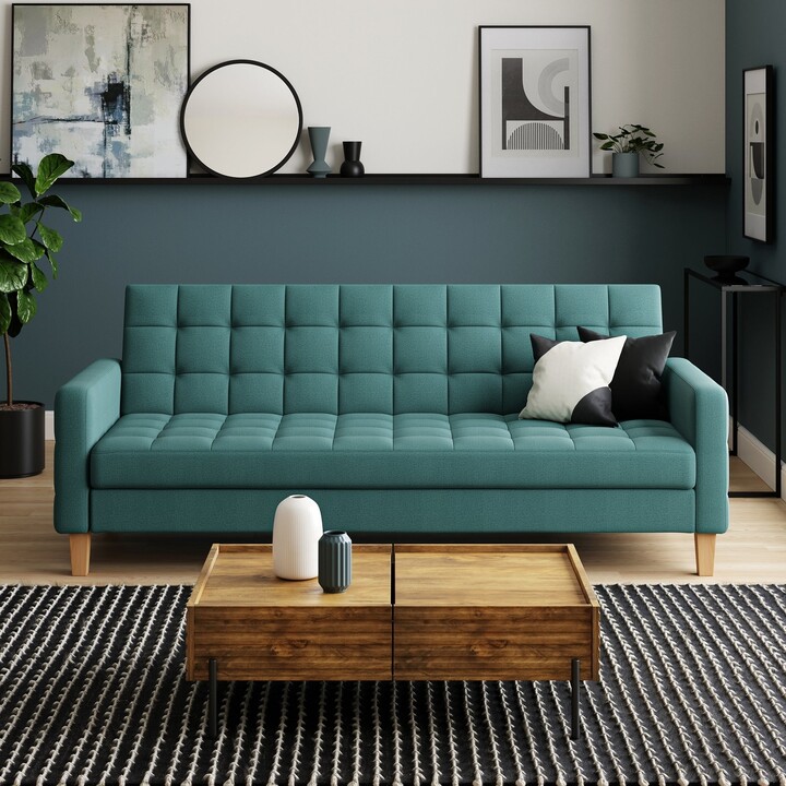Dunelm Harlow Storage Sofa Bed Green ShopStyle