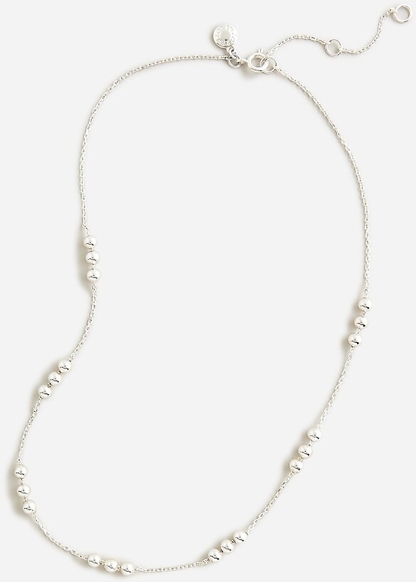 Zales Ladies' Graduating Ball Bead Necklace in Sterling Silver - 18