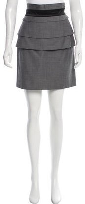 Temperley London Wool Ruffle-Accented Skirt