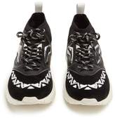 Thumbnail for your product : Valentino Heroes Reflex Knitted Trainers - Mens - White Multi