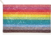 Thumbnail for your product : Judith Leiber Rainbow Stripe Crystal Zip Pouch