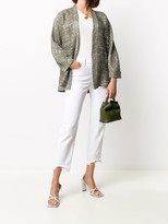 Thumbnail for your product : Roberto Collina Glitter Threaded Cropped Sleeve Cardigan
