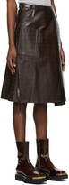 Thumbnail for your product : Peter Do Brown Croc Wrap Skirt