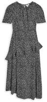 Thumbnail for your product : Topshop Animal-Print Slit Ruffle Midi Dress