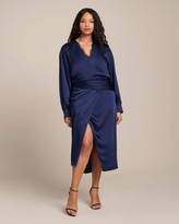 Thumbnail for your product : Jonathan Simkhai Fluid Satin Front Slit Dress
