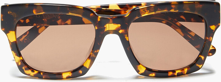 Ganni Alice Square-frame Tortoiseshell Acetate Sunglasses - ShopStyle