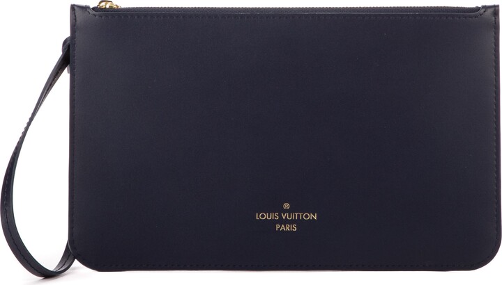 Pre-Owned Louis Vuitton Long Wallet Zippy Organizer Navy Neon Red