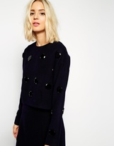 Thumbnail for your product : ASOS Ovoid Top With Stone Detail