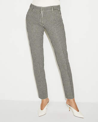 Express Mid Rise Gingham Columnist Ankle Pant