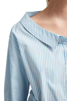 French Connection Serrana Stripe Mix Tie Waist Shirt