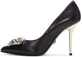 Thumbnail for your product : Versace Black and Gold Medusa Heels