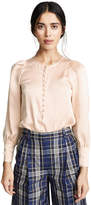 Thumbnail for your product : Rebecca Taylor Rebecca Taylor Long Sleeve Silk Charmeuse Top