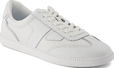 Collins Leather Snake Print Accent Detail Sneakers