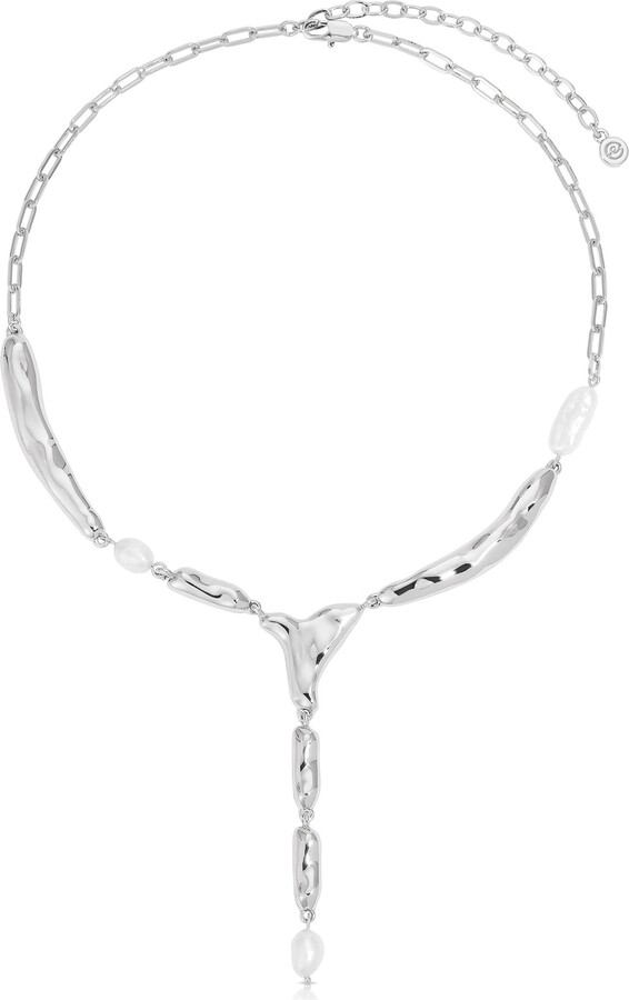 Ettika Freshwater Pearl Lariat Necklace