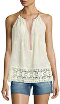 Thumbnail for your product : Joie Eniko O Sleeveless Embroidered Top