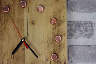 Proper Copper Design Copper And Reclaimed Scaffold Clock