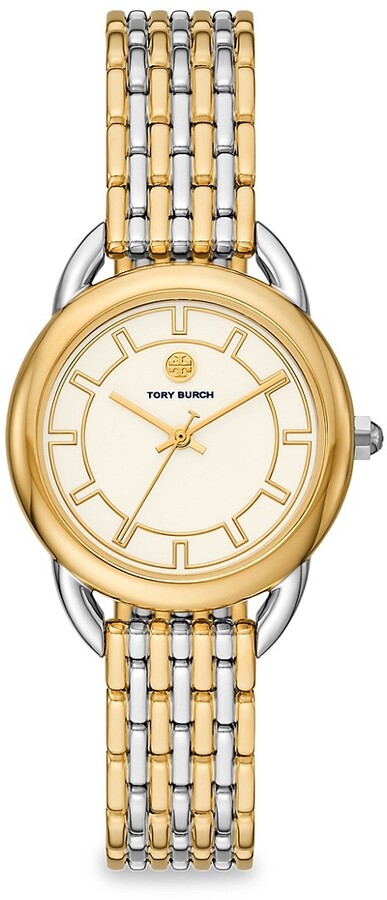 Tory Burch Ravello Two-Tone Stainless Steel Bracelet Watch - ShopStyle