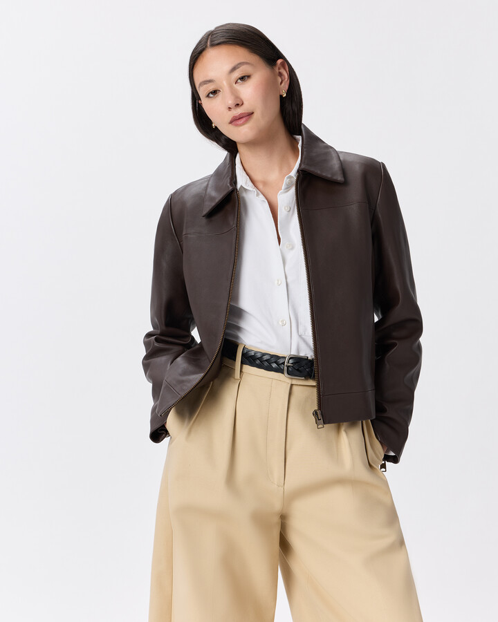 Quince Cropped Zip-Front Jacket