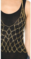 Thumbnail for your product : Chan Luu Body Chain Coin Blouse