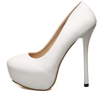 Verocara Women's High Heel Platform Evening Wedding Pump Shoes
