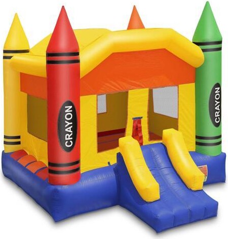 Cloud Nine Cloud 9 Commercial Grade Crayon Castle Bounce House with Built-in Roof and Emergency Escape Hatch for Safety - 100% PVC 17' x 13' Bouncer -...