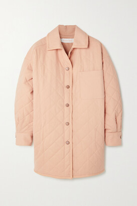 See by Chloe Oversized Quilted Cotton-blend Jacket - Pink