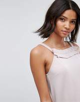 Thumbnail for your product : ASOS Design Cami In Ponte With Square Ruffle Neck